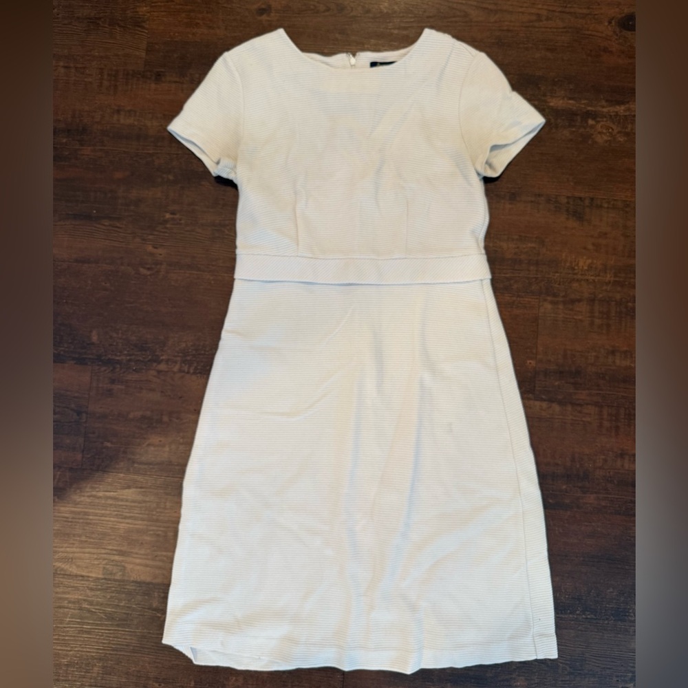 Brooks Brothers White Short Sleeve Midi Dress